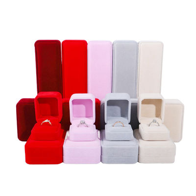 Wholesale Manufacturing Luxury Jewelry Caixa de embalagem Personalizada Custom High end Necklace Bracelet Earrings Ring Packaging Velvet Jewelry Box com logotipo