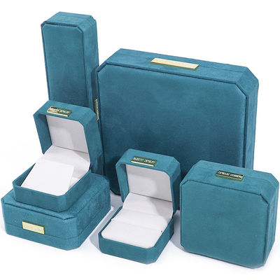 comprar Peacock Blue Soft Velvet Jewelry Box Organizer Custom Jewelry Box Sets Embalagem online manufacture