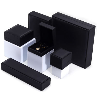 comprar OEM Grão texturizado Nobre Luxury PU Couro de jóias Caixa Case Para Embalagem de Armazenamento online manufacture