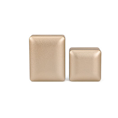 Pacote de jóias Hanhong Gold Leather LED Ring Box com impressão de tela de seda e luz