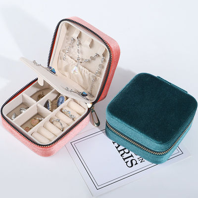 Caixa de armazenamento de jóias de veludo para brincos de tamanho personalizado Necklace Ring Display Solution
