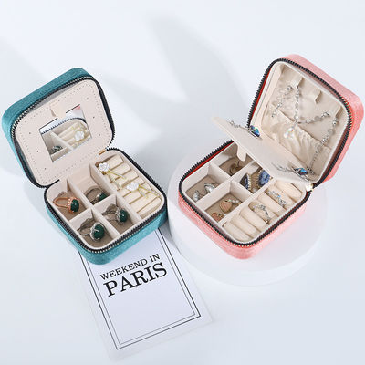 Caixa de armazenamento de jóias de veludo para brincos de tamanho personalizado Necklace Ring Display Solution