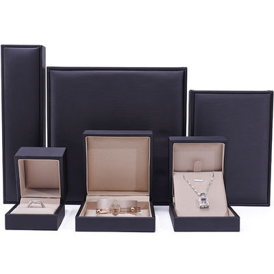 comprar Logotipo personalizado Nobel Elegante Caixa de embalagem de jóias de couro PU com revestimento de veludo macio online manufacture