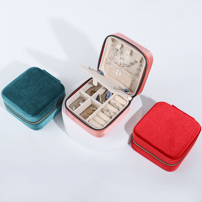 Caixa de armazenamento de jóias de veludo para brincos de tamanho personalizado Necklace Ring Display Solution