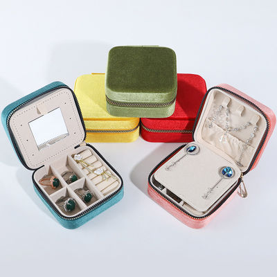 Caixa de armazenamento de jóias de veludo para brincos de tamanho personalizado Necklace Ring Display Solution