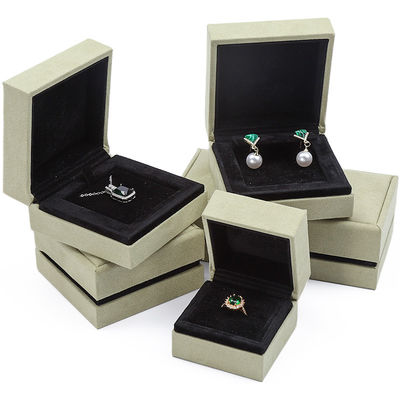 comprar OEM Grey Yellow Soft Velvet Jewelry Box Set For Ear Stud Ring Pendente Embalagem online manufacture