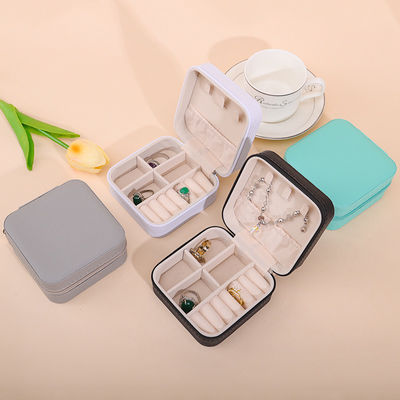 comprar Caixa de jóias de couro de PU com efeito flutuante, porta de jóias de viagem com fecho, multifunção online manufacture