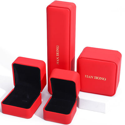 Caixa de embalagem de joias de veludo de luxo personalizada para armazenamento de colar e pulseira da Hanhong