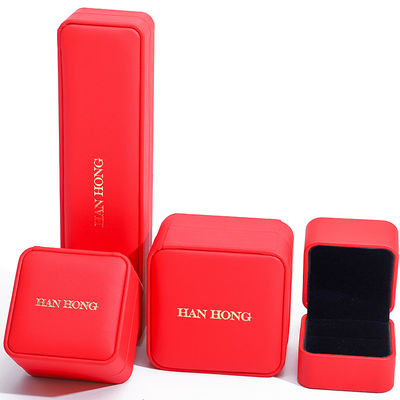 Caixa de embalagem de joias de veludo de luxo personalizada para armazenamento de colar e pulseira da Hanhong