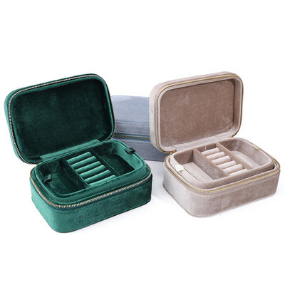 Elegante caixa de armazenamento de jóias de veludo para brincos personalizados colares e anéis mais novo estilo