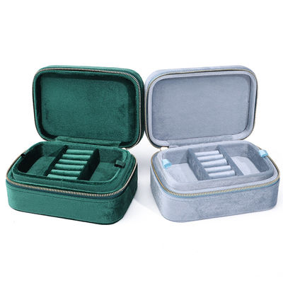 Elegante caixa de armazenamento de jóias de veludo para brincos personalizados colares e anéis mais novo estilo