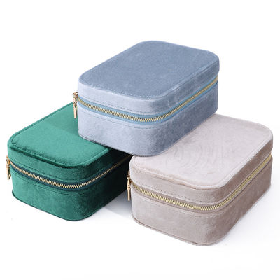 Elegante caixa de armazenamento de jóias de veludo para brincos personalizados colares e anéis mais novo estilo