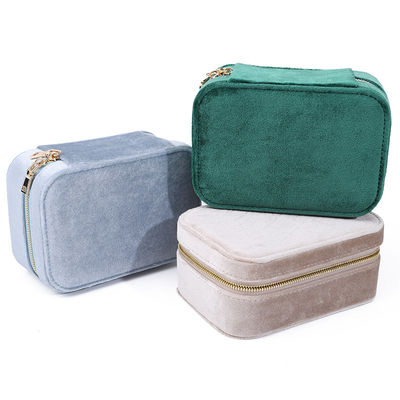 Elegante caixa de armazenamento de jóias de veludo para brincos personalizados colares e anéis mais novo estilo