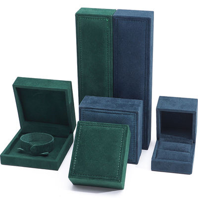Caixa de jóias de veludo escuro personalizada para colar de luxo brincos de pulseira anel 9 * 9 * 4cm