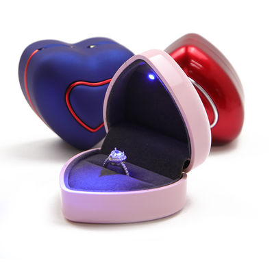 Pacote de jóias Caixa de anel de luz LED branca Tamanho personalizado Hanhong OEM Display Case para jóias