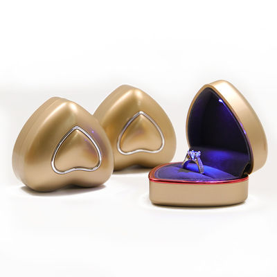 Caixa de pulseira de anel azul com luz LED Hanhong Custom Logotipo de joalharia de armazenamento de caixa de exibição