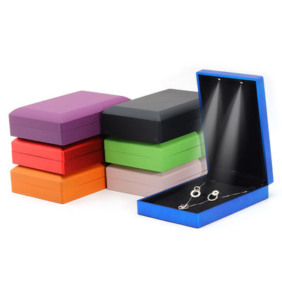 comprar Hanhong Custom Logo Spray Paint Jewelry Packaging Box para brincos Necklace Ring LED Set online manufacture