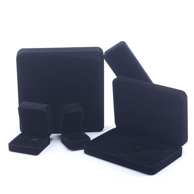 Anel de Veludo Negro feito à mão Caixa de jóias para colar Stud brincos Bracelet Custom
