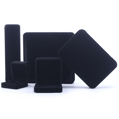 Anel de Veludo Negro feito à mão Caixa de jóias para colar Stud brincos Bracelet Custom