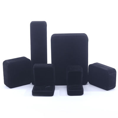 Anel de Veludo Negro feito à mão Caixa de jóias para colar Stud brincos Bracelet Custom