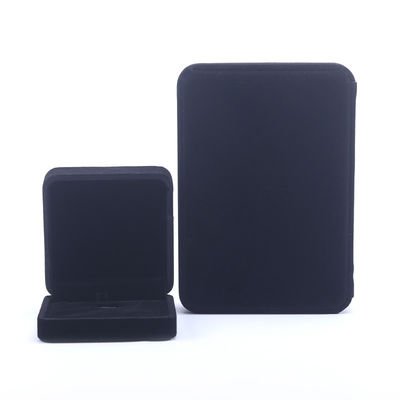 Anel de Veludo Negro feito à mão Caixa de jóias para colar Stud brincos Bracelet Custom