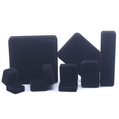 Anel de Veludo Negro feito à mão Caixa de jóias para colar Stud brincos Bracelet Custom