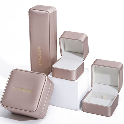 Champaign Gold PU Couro Jóias Caixa de Embalagem Luxo Tamanho Personalizado