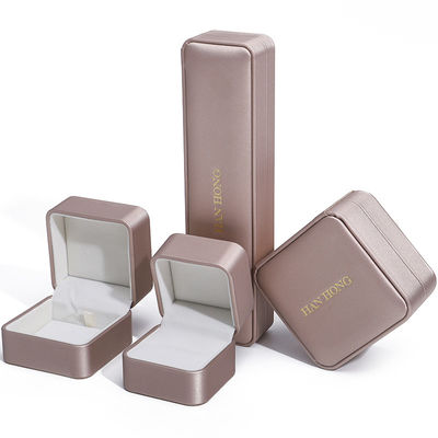 Champaign Gold PU Couro Jóias Caixa de Embalagem Luxo Tamanho Personalizado
