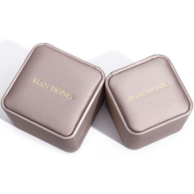 Champaign Gold PU Couro Jóias Caixa de Embalagem Luxo Tamanho Personalizado