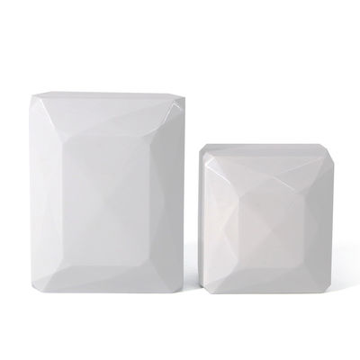 Hanhong Luxury Ring Box Logotipo personalizado PU plástico caixa de armazenamento de jóias brancas com luz LED