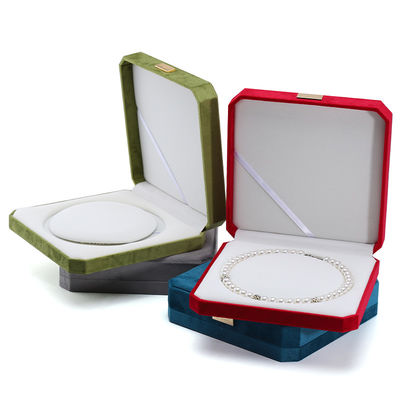 Embalagem personalizada Velvet Pearl Set Metal Display Stand para caixa de segurança de jóias