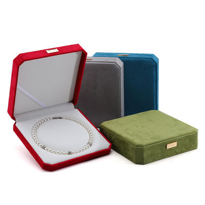 Embalagem personalizada Velvet Pearl Set Metal Display Stand para caixa de segurança de jóias