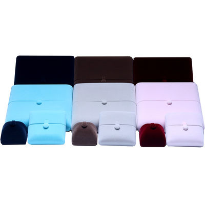 comprar 10*10*3cm Hanhong Logotipo personalizado Luxo Embalagem de jóias Caixa Colar de Veludo Anel Pulseira Brincos online manufacture