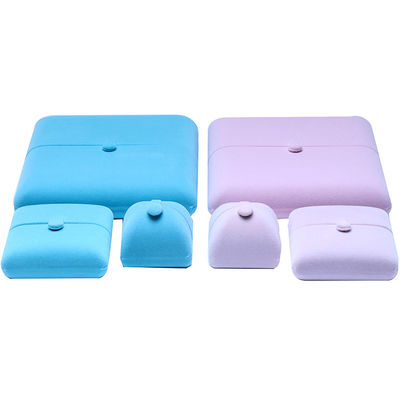 10*10*3cm Hanhong Logotipo personalizado Luxo Embalagem de jóias Caixa Colar de Veludo Anel Pulseira Brincos