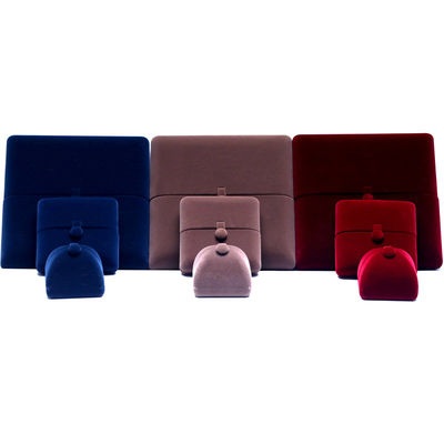 10*10*3cm Hanhong Logotipo personalizado Luxo Embalagem de jóias Caixa Colar de Veludo Anel Pulseira Brincos