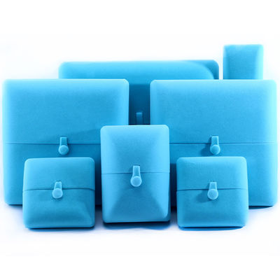 comprar Sky Blue Velvet Hanhong Custom Logotipo de Joias Caixa de Embalagem para Pulseira Brincos Regalo online manufacture