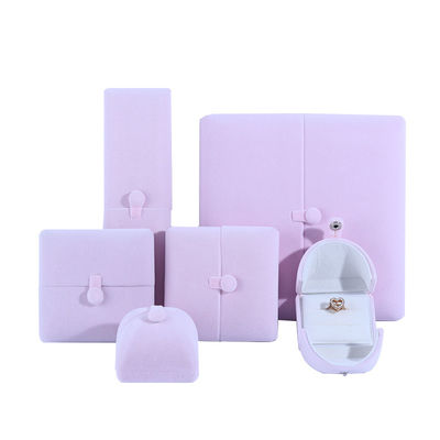 comprar Velvet Hanhong Logotipo personalizado Caixa de embalagem de jóias para pulseiras brincos luxo em rosa online manufacture