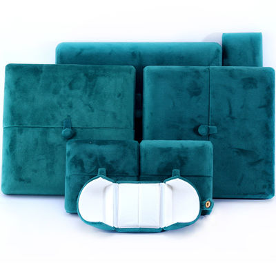 comprar 10*10*3cm Logotipo personalizado Caixa de jóias de luxo para brincos de veludo verde Embalagem online manufacture