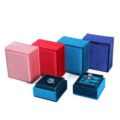 comprar Logotipo do cliente Caixa de presente de joias de veludo Hanhong para compromissos personalizados online manufacture