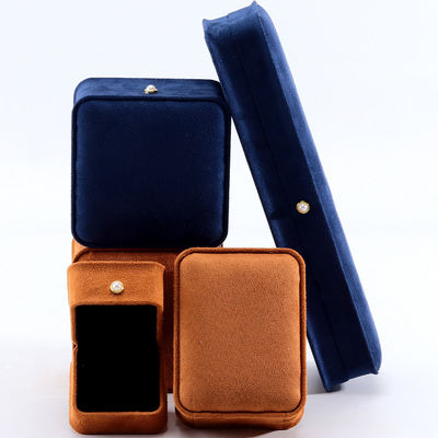 Caixa de embalagem personalizada de joias de luxo para pulseiras de veludo brincos de orelhas colar de pérola fechadura