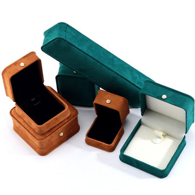 Caixa de embalagem personalizada de joias de luxo para pulseiras de veludo brincos de orelhas colar de pérola fechadura