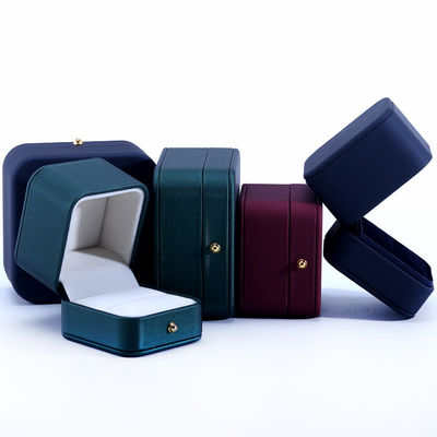 Embalagem de jóias de logotipo personalizado Caixa de couro Hanhong PU para colar Bracelete Brincos Anel