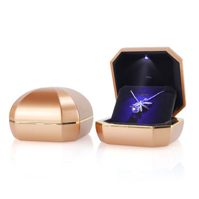Caixa de jóias LED Hanhong Redonda Luz Branca Luxury Bulb embalagem para tamanho personalizado