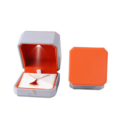 comprar Pacote de jóias de luxo Hanhong Custom caixa de couro cinza para anéis e pingentes online manufacture
