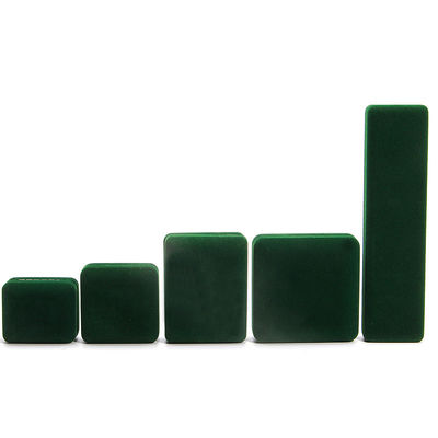 Luxo Velvet Jewelry Set Box para High Grade Green Packaging Bracelet Necklace Ring