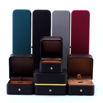 comprar Caixa de embalagem de jóias de couro personalizada para brincos colares e anéis Design elegante online manufacture