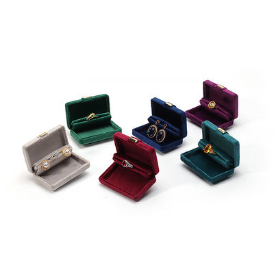 Velvet Hanhong Custom Logo Luxury Green Jewelry Box para brincos Pulseira Necklace Ring