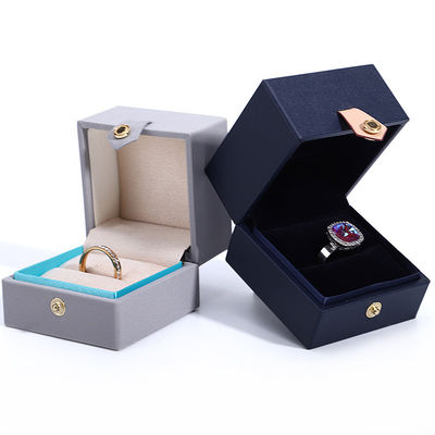 Pacote de jóias personalizado Caixa de veludo com logotipo e serigrafia