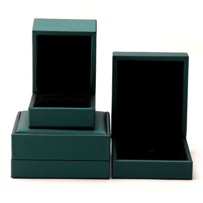 comprar Caixa de embalagem de joias de veludo de luxo de couro verde PU colarinho e anel Hanhong online manufacture