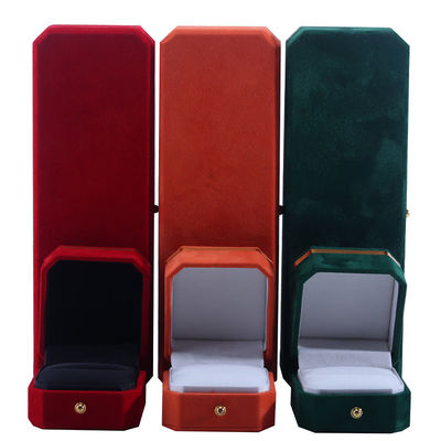 comprar Caixa de embalagem de jóias de veludo personalizada para presentes de casamento brincos e anéis da Hanhong online manufacture